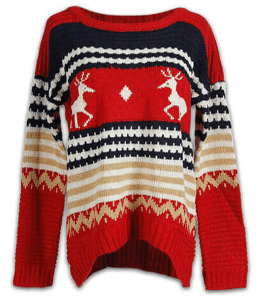 Модель свитера вариант красный