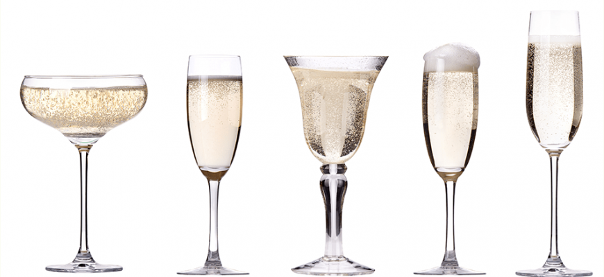 Шампанское - как выбрать бокалы под игристый напиток