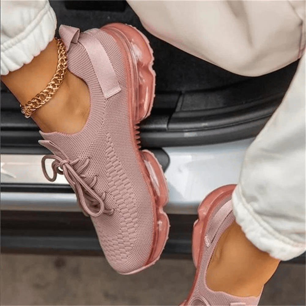 Дышащие женские кроссовки летние розовые Pink